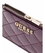 GUESS IDRA Portacarte piatto con zip wine - Portafogli Donna - 3
