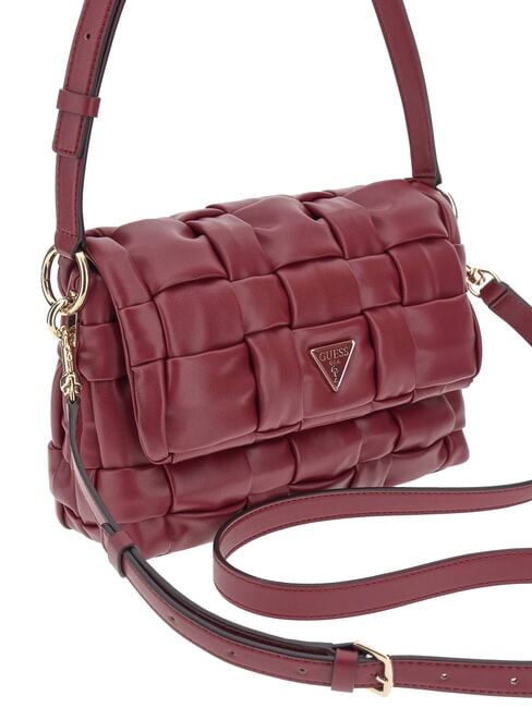 MARION Borsa a spalla intrecciata con tracolla ROSSO - Borse Donna