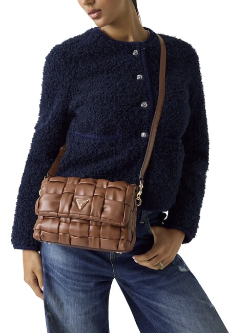 MARION Borsa a spalla intrecciata con tracolla ROSSO - Borse Donna