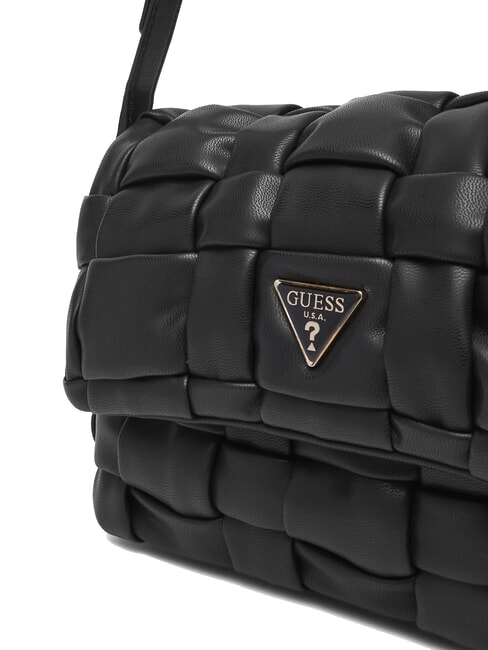 MARION Borsa a spalla intrecciata con tracolla NERO - Borse Donna