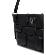 GUESS MARION Borsa intrecciata a spalla NERO - Borse Donna - 3
