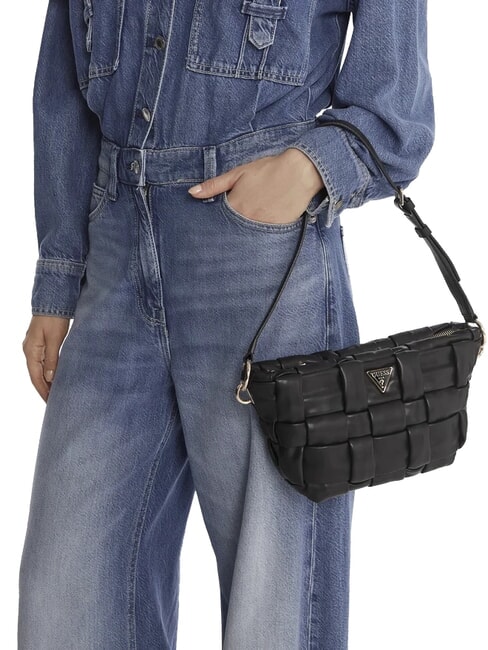 MARION Borsa intrecciata a spalla NERO - Borse Donna