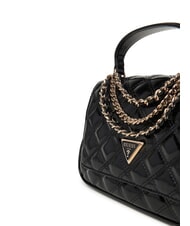 GUESS GIULLY Borsa a mano trapuntata con tracolla NERO - Borse Donna - 4