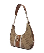 GUESS ERENIA Borsa a spalla logo 4G all over LATTE LOGO - Borse Donna - 2