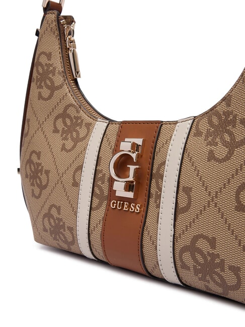 ERENIA Borsa a spalla logo 4G all over LATTE LOGO - Borse Donna