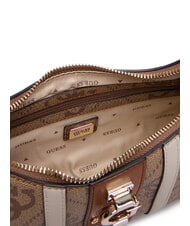 GUESS ERENIA Borsa a spalla logo 4G all over LATTE LOGO - Borse Donna - 6