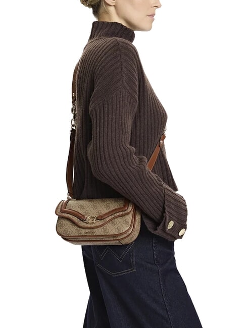 DEA Borsa piccola a tracolla con flap LATTE LOGO - Borse Donna