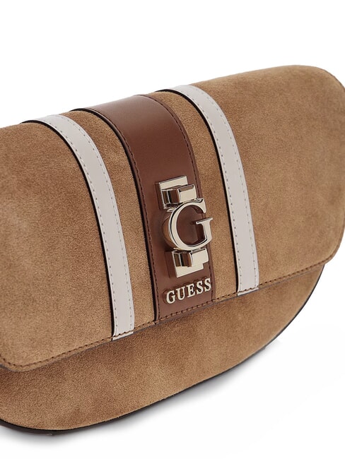 ERENIA Borsa a tracolla in pelle scamosciata COGNAC MULTI - Borse Donna