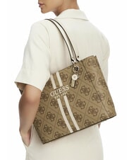 GUESS NOELLE Borsa tote a spalla con stampa LATTE LOGO - Borse Donna - 4