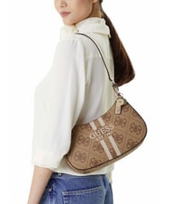 GUESS NOELLE Borsa a spalla logata con stampa LATTE LOGO - Borse Donna - 5