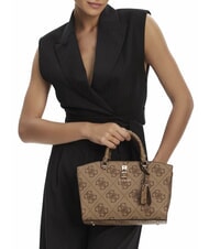 GUESS QUEENSLAND Borsa a mano stampa logo 4G LATTE LOGO - Borse Donna - 5