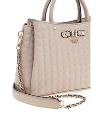 GUESS NADIRA Borsa a mano trapuntata con tracolla light taupe - Borse Donna - 3