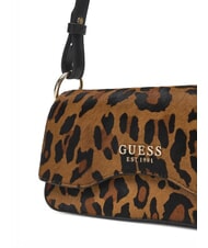 GUESS DOMITILLA Borsa a spalla in pelle st. animalier leopard - Borse Donna - 3