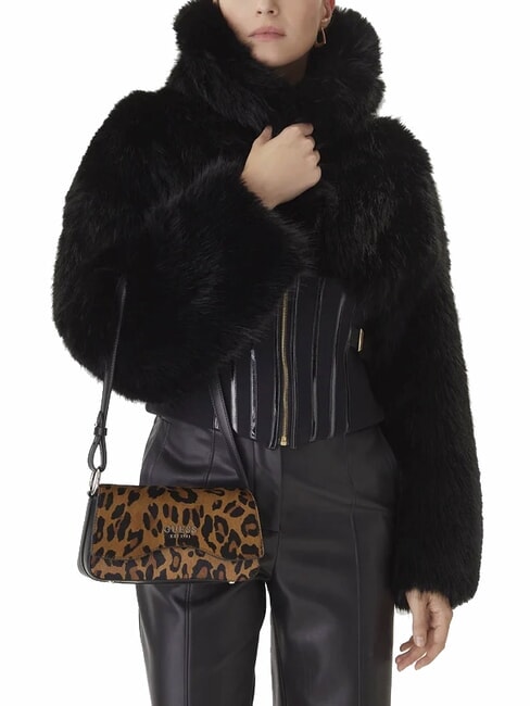 DOMITILLA Borsa a spalla in pelle st. animalier leopard - Borse Donna