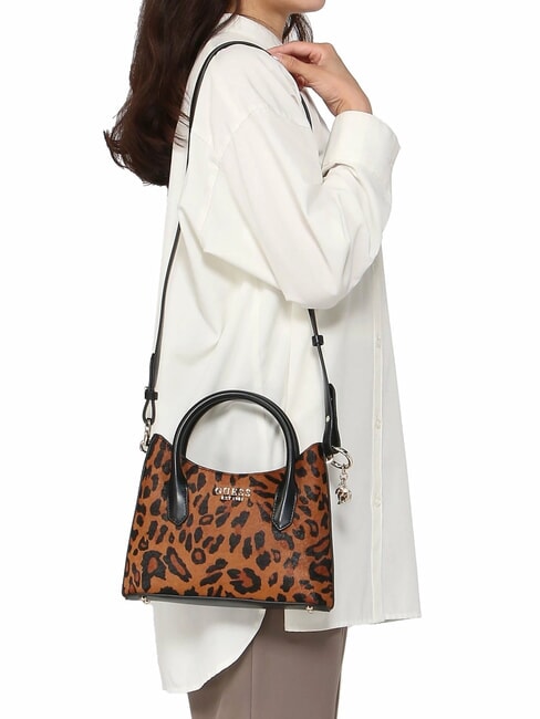 DOMITILLA Borsa in pelle a mano st. animalier leopard - Borse Donna