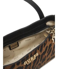GUESS DOMITILLA Borsa a spalla in pelle st. animalier leopard - Borse Donna - 6