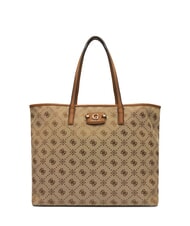 GUESS NEDA Borsa shopper in tessuto jacquard con pochette LATTE LOGO - Borse Donna - 3