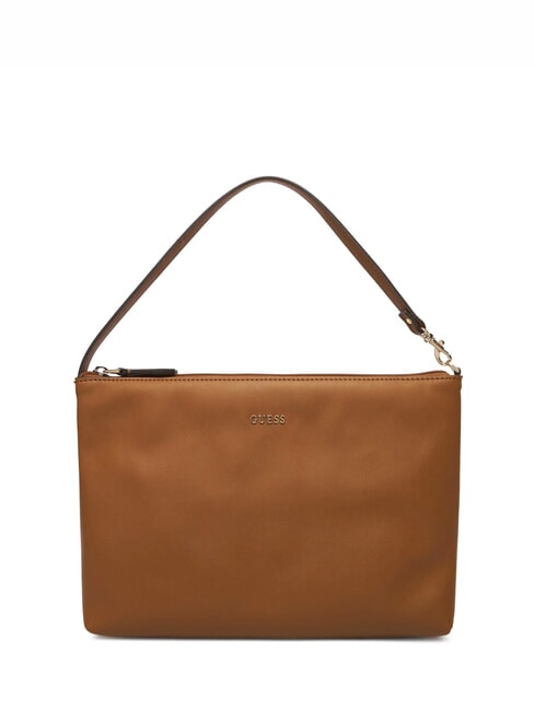 NEDA Borsa shopper in tessuto jacquard con pochette LATTE LOGO - Borse Donna