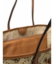 GUESS NEDA Borsa shopper in tessuto jacquard con pochette LATTE LOGO - Borse Donna - 9