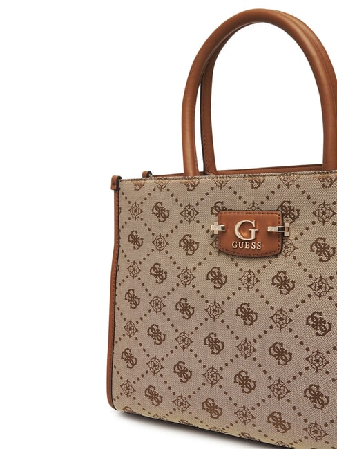 NEDA Borsa tote a mano in tessuto jacquard LATTE LOGO - Borse Donna