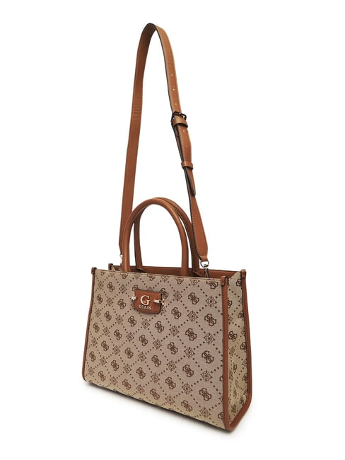 NEDA Borsa tote a mano in tessuto jacquard LATTE LOGO - Borse Donna