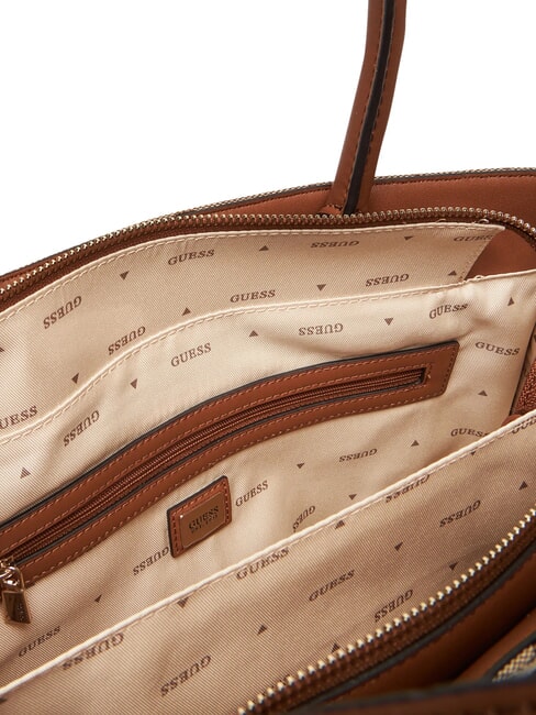 NEDA Borsa tote a mano in tessuto jacquard LATTE LOGO - Borse Donna