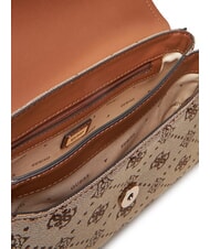 GUESS NEDA Borsa doppia funzione tessuto jacquard LATTE LOGO - Borse Donna - 6