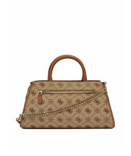 GUESS NEDA Borsa a mano in tessuto jacquard LATTE LOGO - Borse Donna - 2