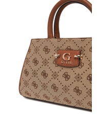 GUESS NEDA Borsa a mano in tessuto jacquard LATTE LOGO - Borse Donna - 3