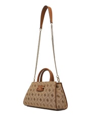 GUESS NEDA Borsa a mano in tessuto jacquard LATTE LOGO - Borse Donna - 4