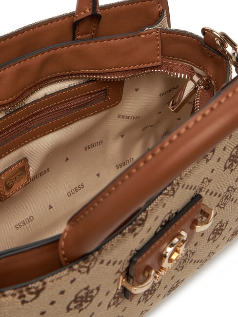 NEDA Borsa a mano in tessuto jacquard LATTE LOGO - Borse Donna