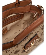GUESS NEDA Borsa a mano in tessuto jacquard LATTE LOGO - Borse Donna - 6