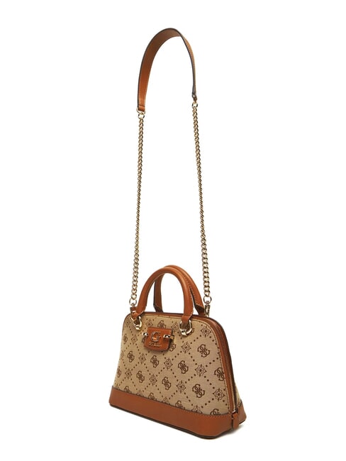 NEDA Borsa dome in tessuto jacquard LATTE LOGO - Borse Donna