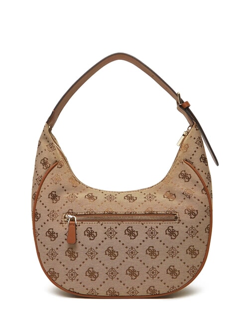 NEDA Borsa hobo a spalla tessuto jacquard LATTE LOGO - Borse Donna