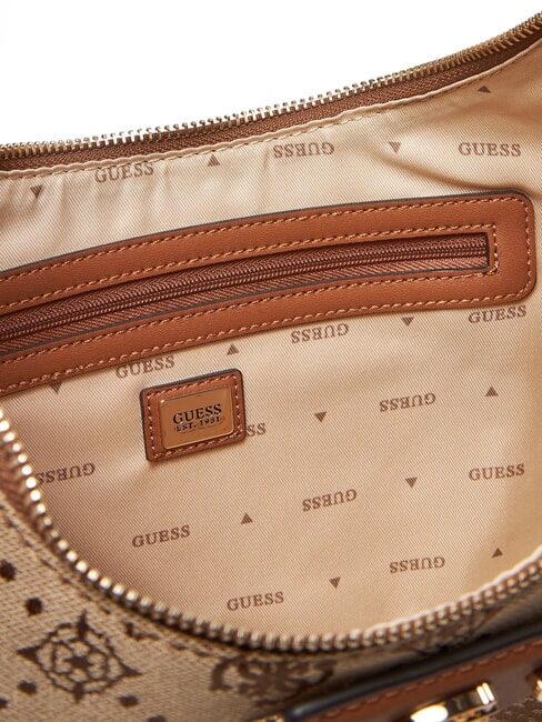 NEDA Borsa hobo a spalla tessuto jacquard LATTE LOGO - Borse Donna