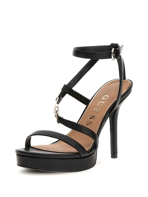 LADONA Sandali alti in pelle NERO - Scarpe Donna