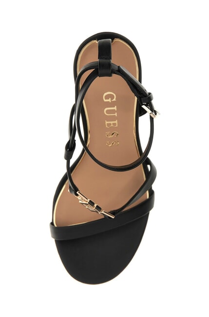 LADONA Sandali alti in pelle NERO - Scarpe Donna