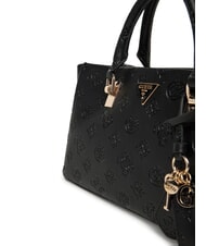 GUESS TISHA Borsa a mano con tracolla black logo - Borse Donna - 3