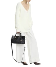 GUESS TISHA Borsa a mano con tracolla black logo - Borse Donna - 5