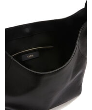FURLA LARA Borsa sacca a spalla in pelle Nero - Borse Donna - 7