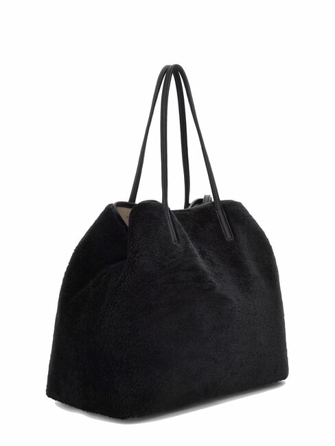 VICTORIA Borsa shopper teddy con pochette NERO - Borse Donna