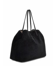GUESS VICTORIA Borsa shopper teddy con pochette NERO - Borse Donna - 3