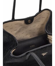 GUESS VICTORIA Borsa shopper teddy con pochette NERO - Borse Donna - 6