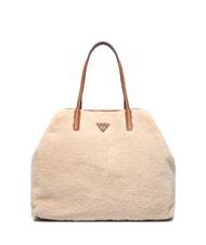 GUESS VICTORIA Borsa shopper teddy con pochette natural/cognac - Borse Donna - 4