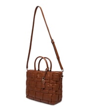 GUESS MARION Borsa a mano intrecciata con tracolla COGNAC - Borse Donna - 4