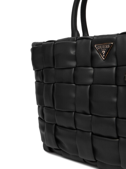 MARION Borsa a mano intrecciata con tracolla NERO - Borse Donna