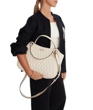 GUESS VALLA Borsa a mano trapuntata con tracolla bone - Borse Donna - 5
