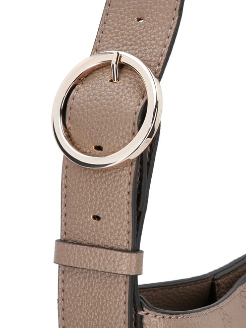 CRESIDIA Borsa a secchiello con pochette dark taupe logo - Borse Donna