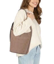 GUESS CRESIDIA Borsa a secchiello con pochette dark taupe logo - Borse Donna - 6