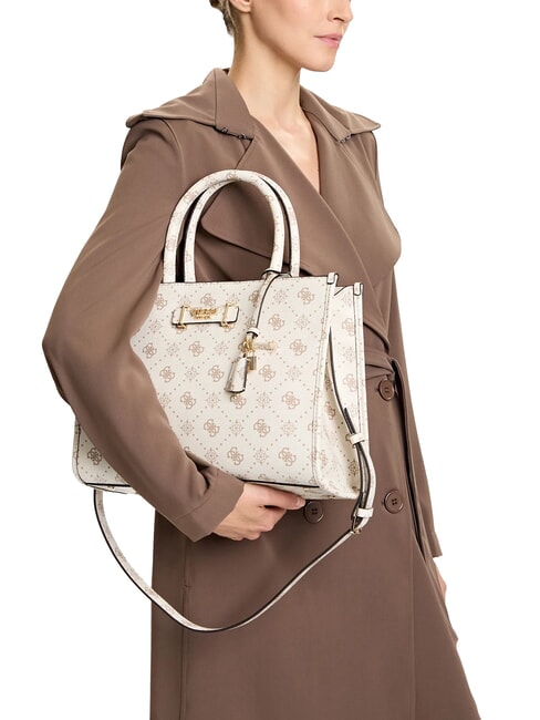 SILIA 2 Borsa tote a mano con tracolla vanilla logo - Borse Donna